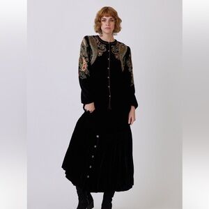 Double D Ranch Speaks With Elders black velvet Skirt custom DDR buttons RTL 550